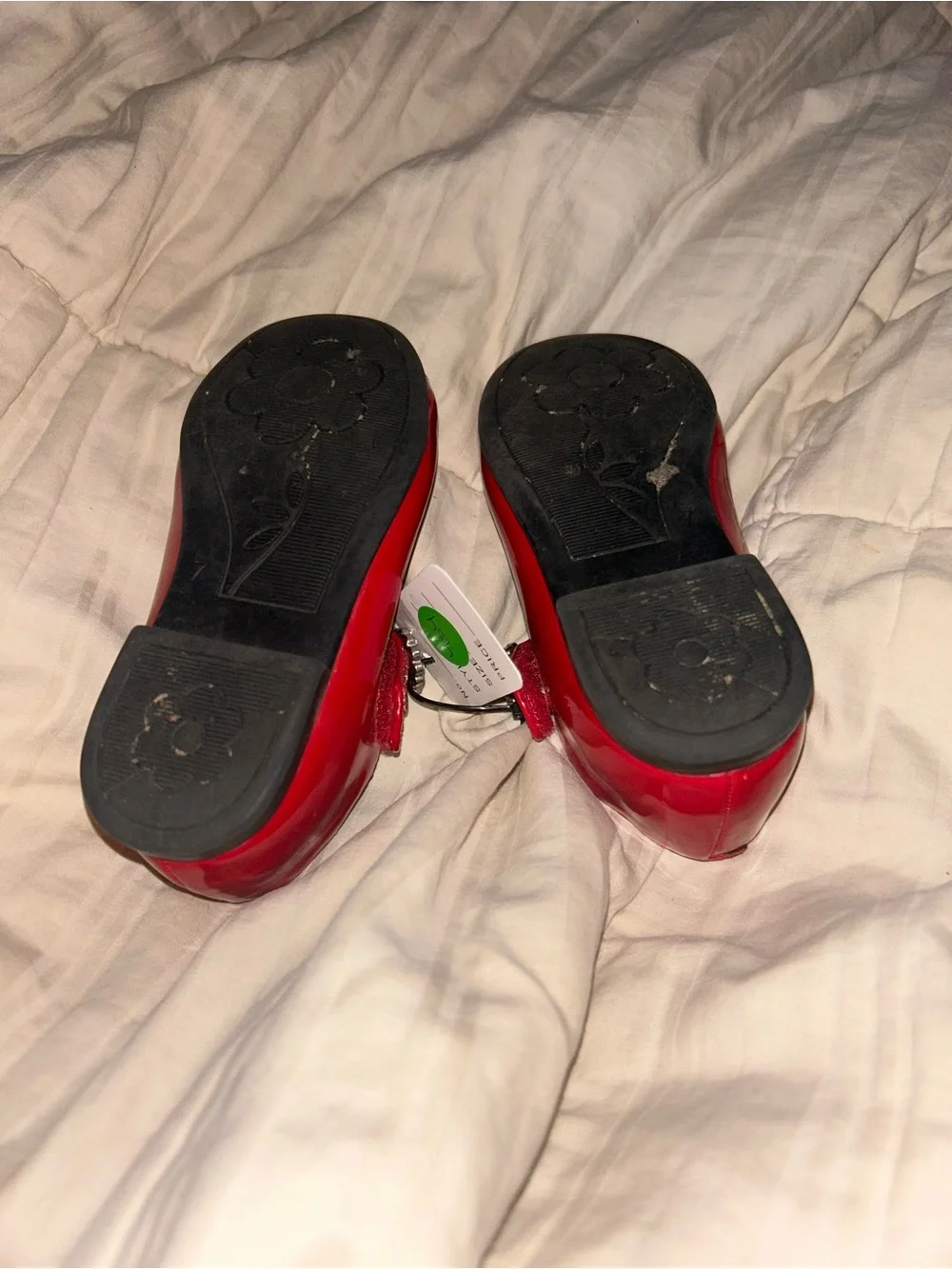 🍄3 for $10🍄 Rachel Shoes Red Patent Mary Jane Dress Shoes with Sparkle Strap